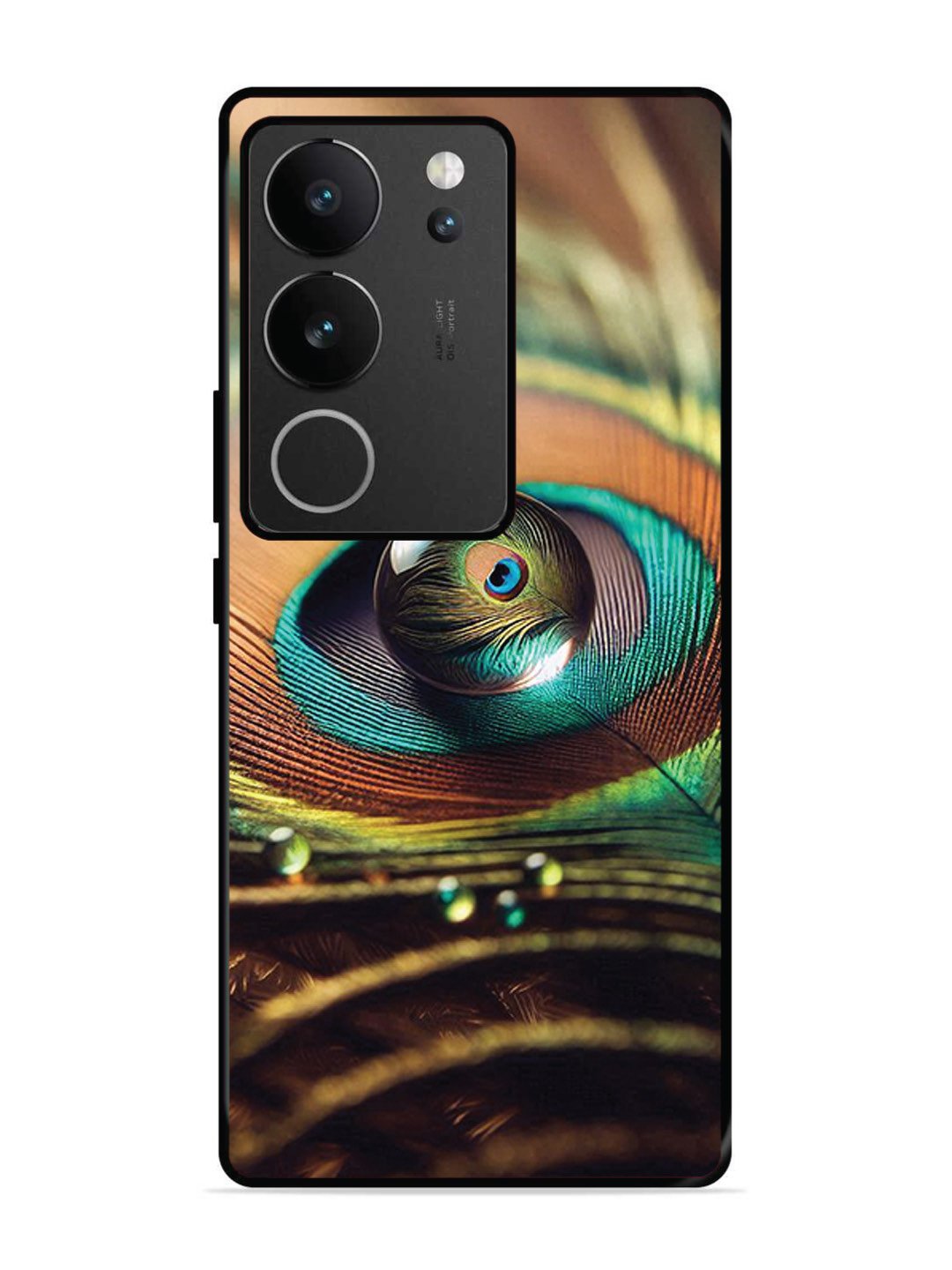 vivo v29 pro 5g Water Drop On Peacock Feather