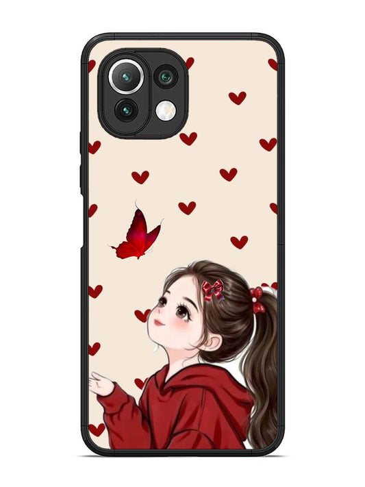 XIAOMI MI 11 Lite Beautiful girl with red butterfly