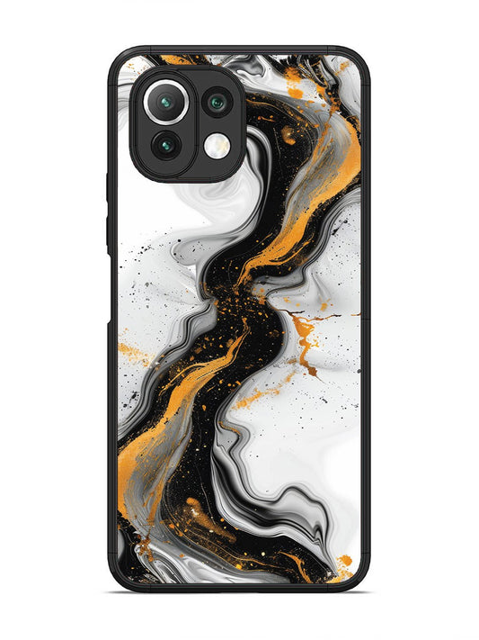 XIAOMI MI 11 LITE Black And Golden Marble Essence