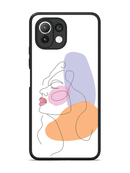 XIAOMI MI 11 LITE Line Art Girl Face