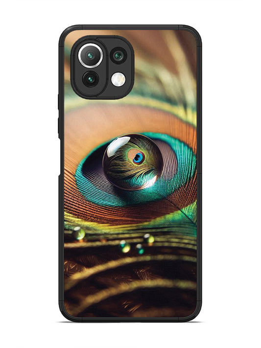 XIAOMI MI 11 LITE Water Drop On Peacock Feather