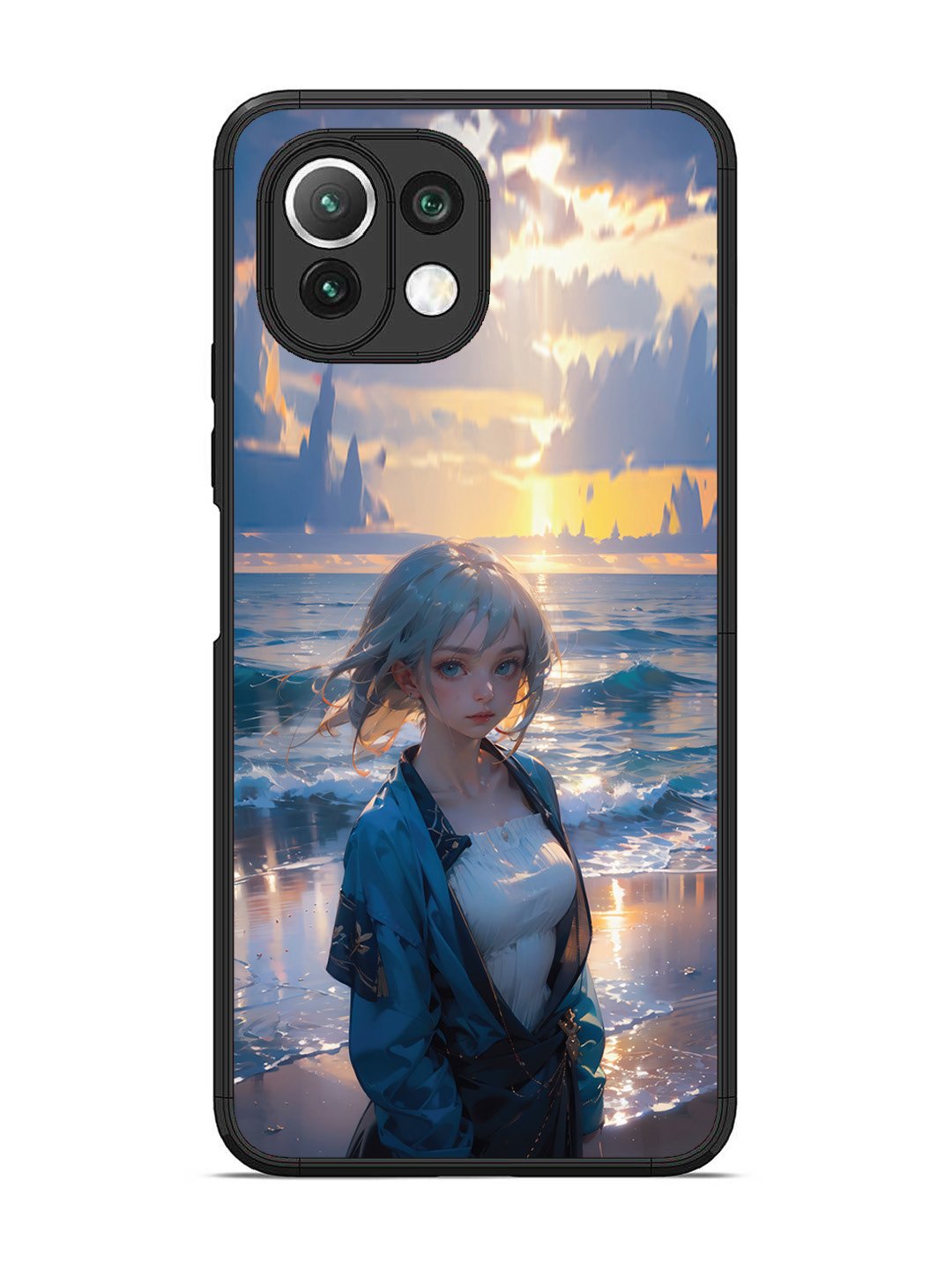 XIAOMI MI 11 LITE Anime Girl Beach Ocean Waves