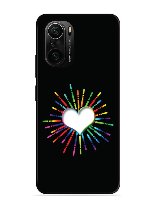 XIAOMI MI 11X PRO 5G Colourful Heart on Black