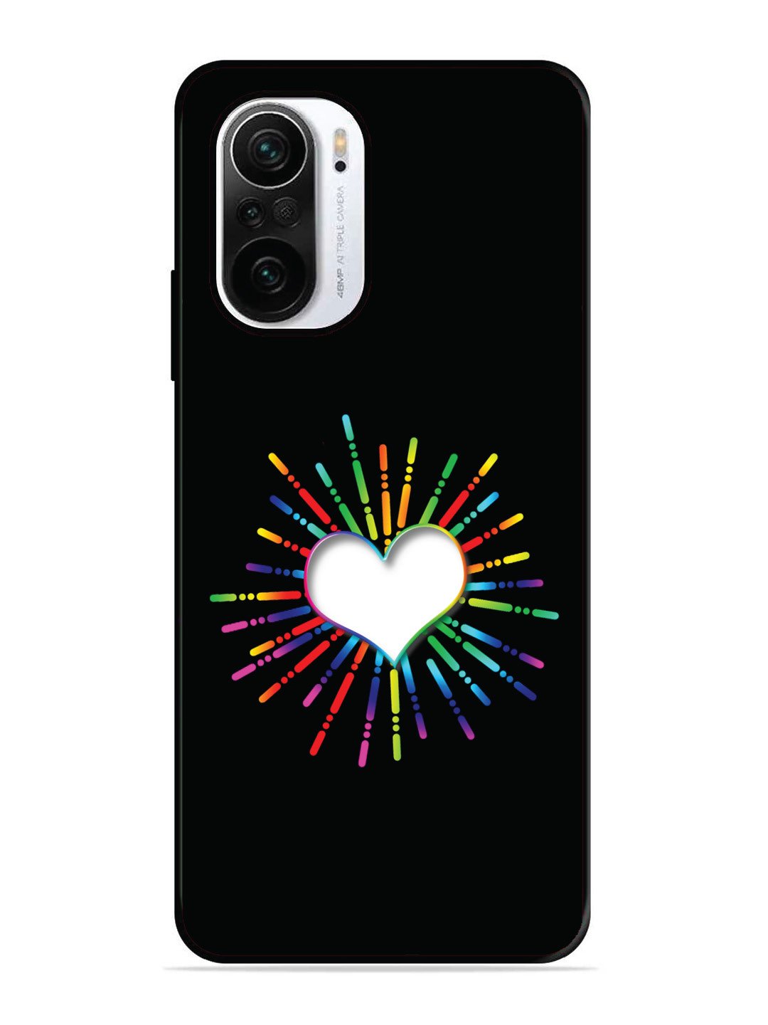 XIAOMI MI 11X 5G Colourful Heart on Black