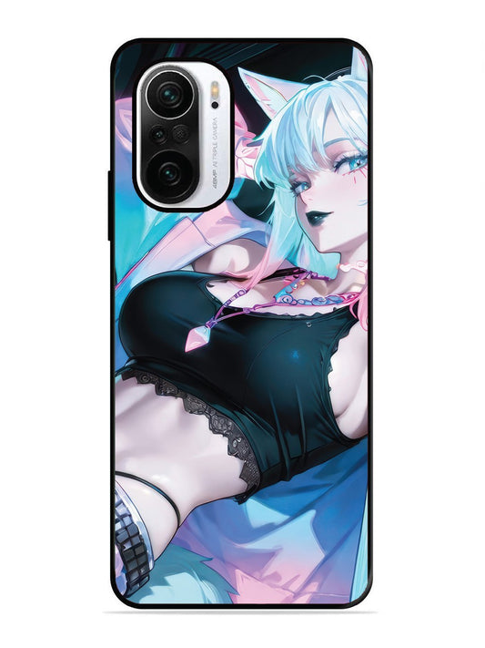 XIAOMI MI 11X 5G anime girl fox headpohone white Hair