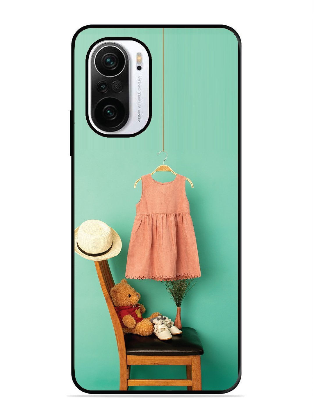 XIAOMI MI 11X 5G Trendy dress for girl near toy bear