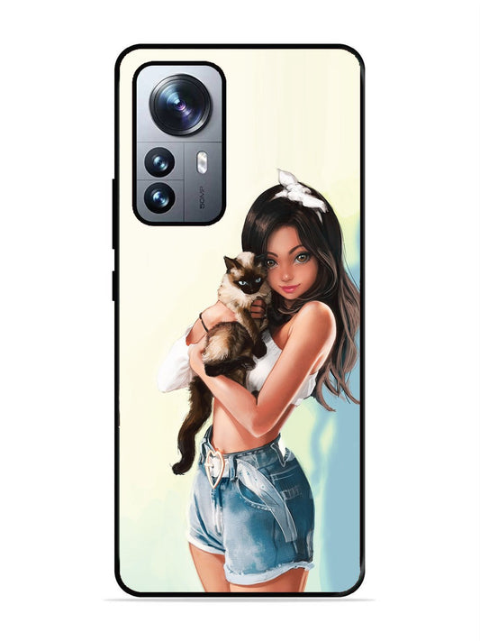 XIAOMI MI 12 PRO 5G Cute Girl with Cat
