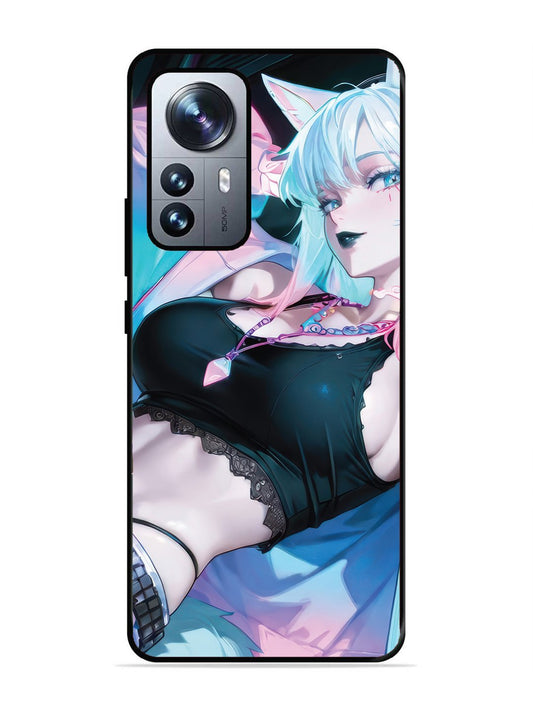 XIAOMI MI 12 PRO 5G anime girl fox headpohone white Hair