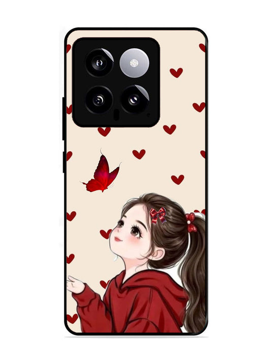 XIAOMI MI 14 5G Beautiful girl with red butterfly