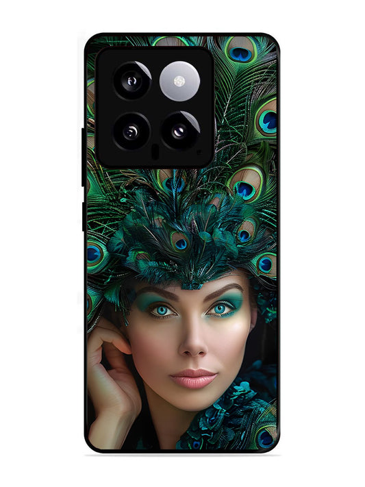 XIAOMI MI 14 5G Girl with peacock feather Crown