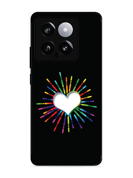 XIAOMI MI 14 5G Colourful Heart on Black