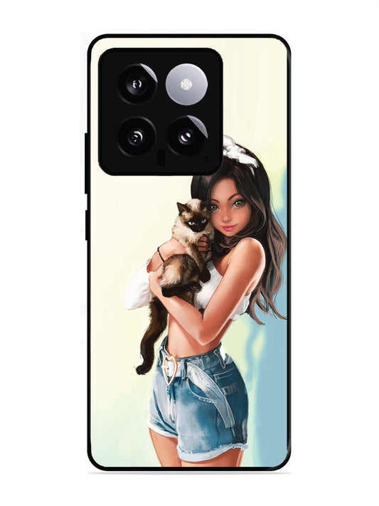 XIAOMI MI 14 5G Cute Girl with Cat