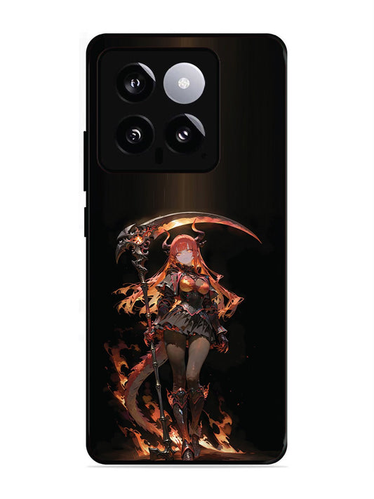 XIAOMI MI 14 5G anime-girl-sycthe-red-hair-horn