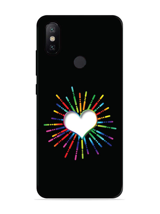 XIAOMI MI A2 Colourful Heart on Black