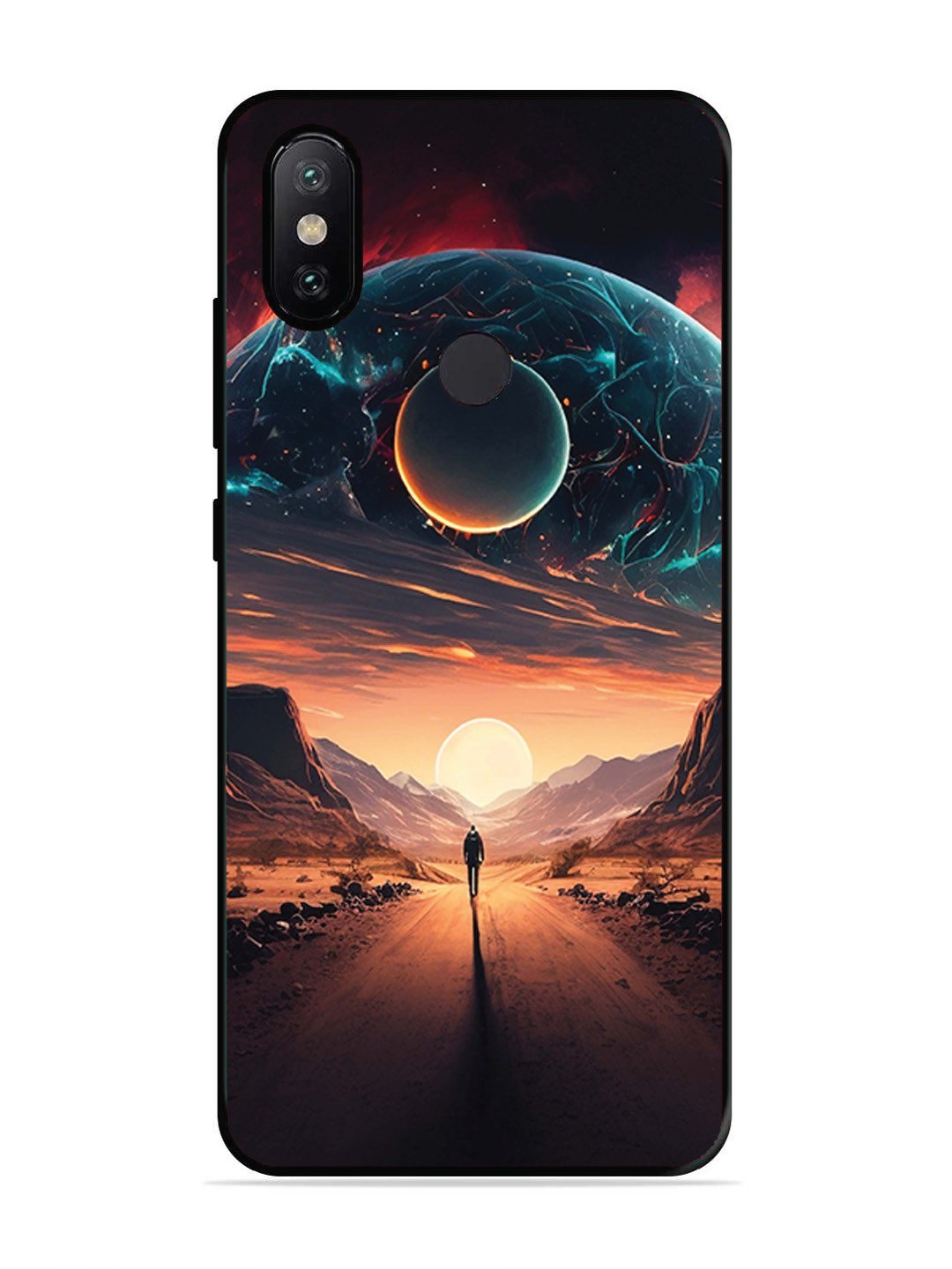 XIAOMI MI A2 Sunset with space scene
