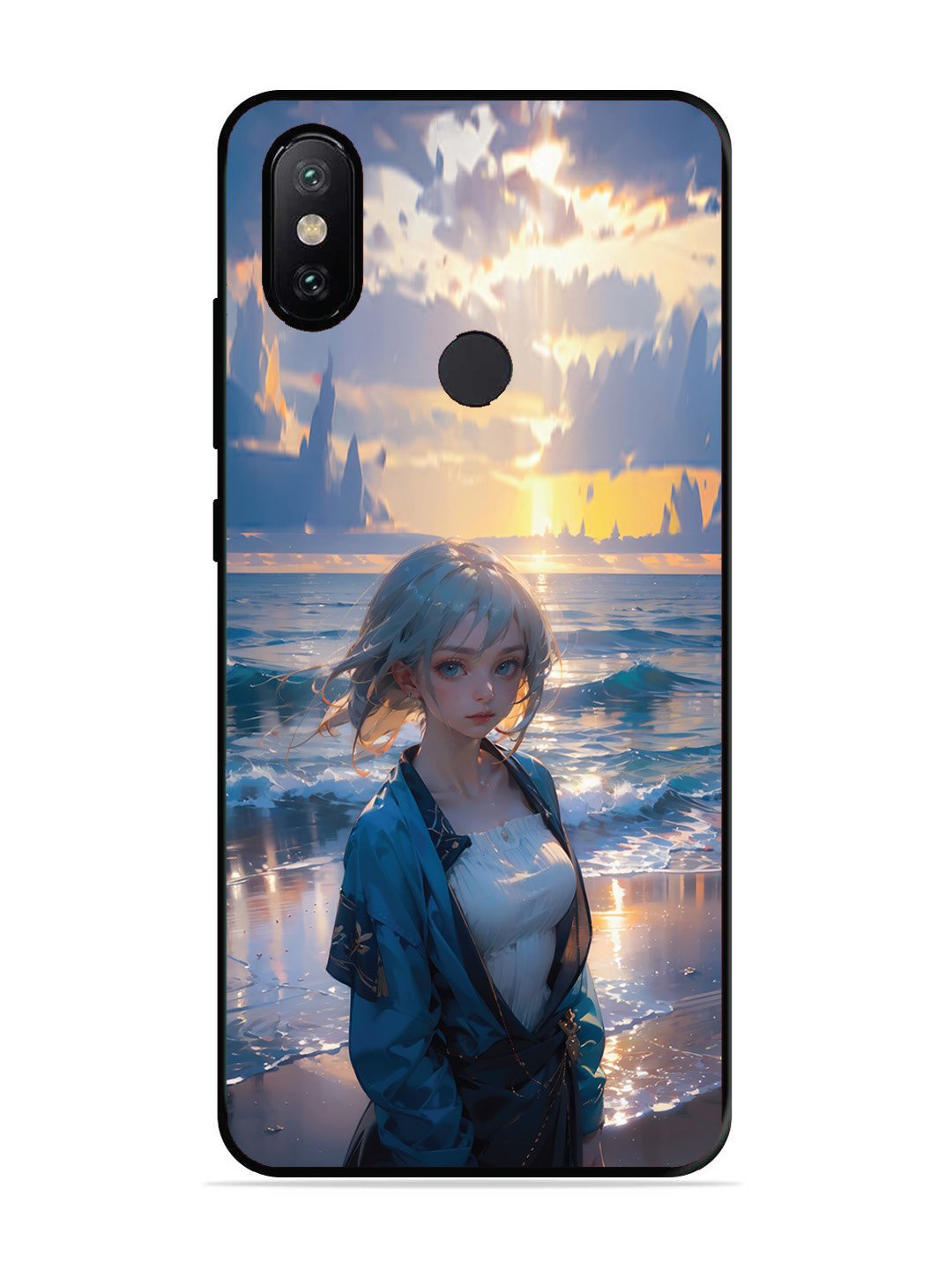 XIAOMI MI A2 Anime Girl Beach Ocean Waves