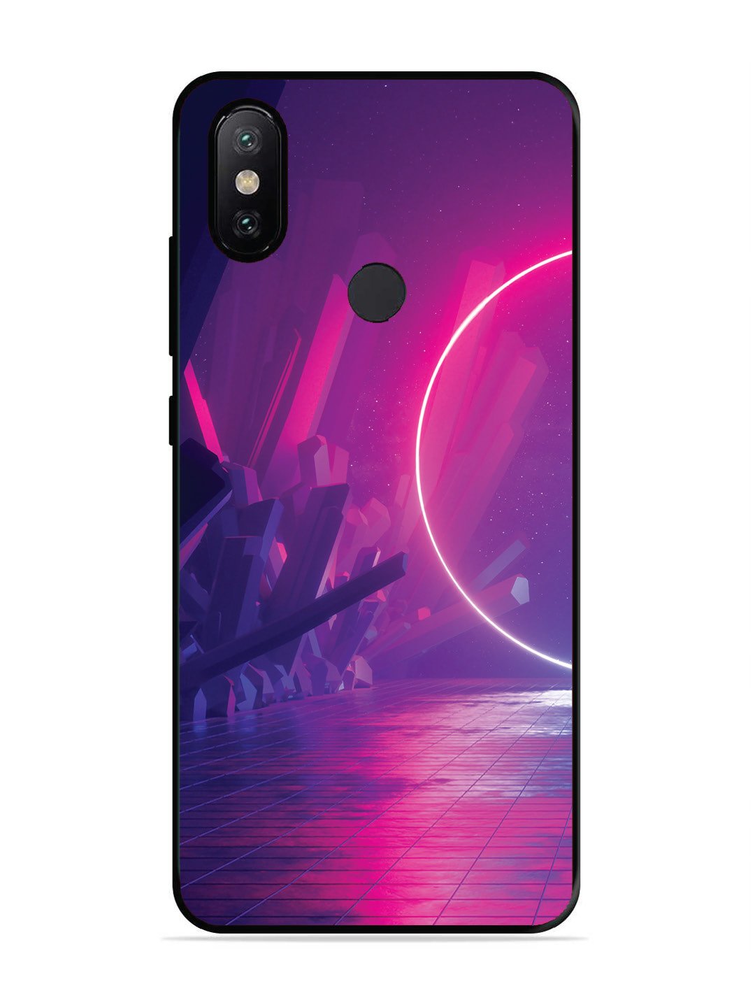 XIAOMI MI A2 abstract with Neon Light