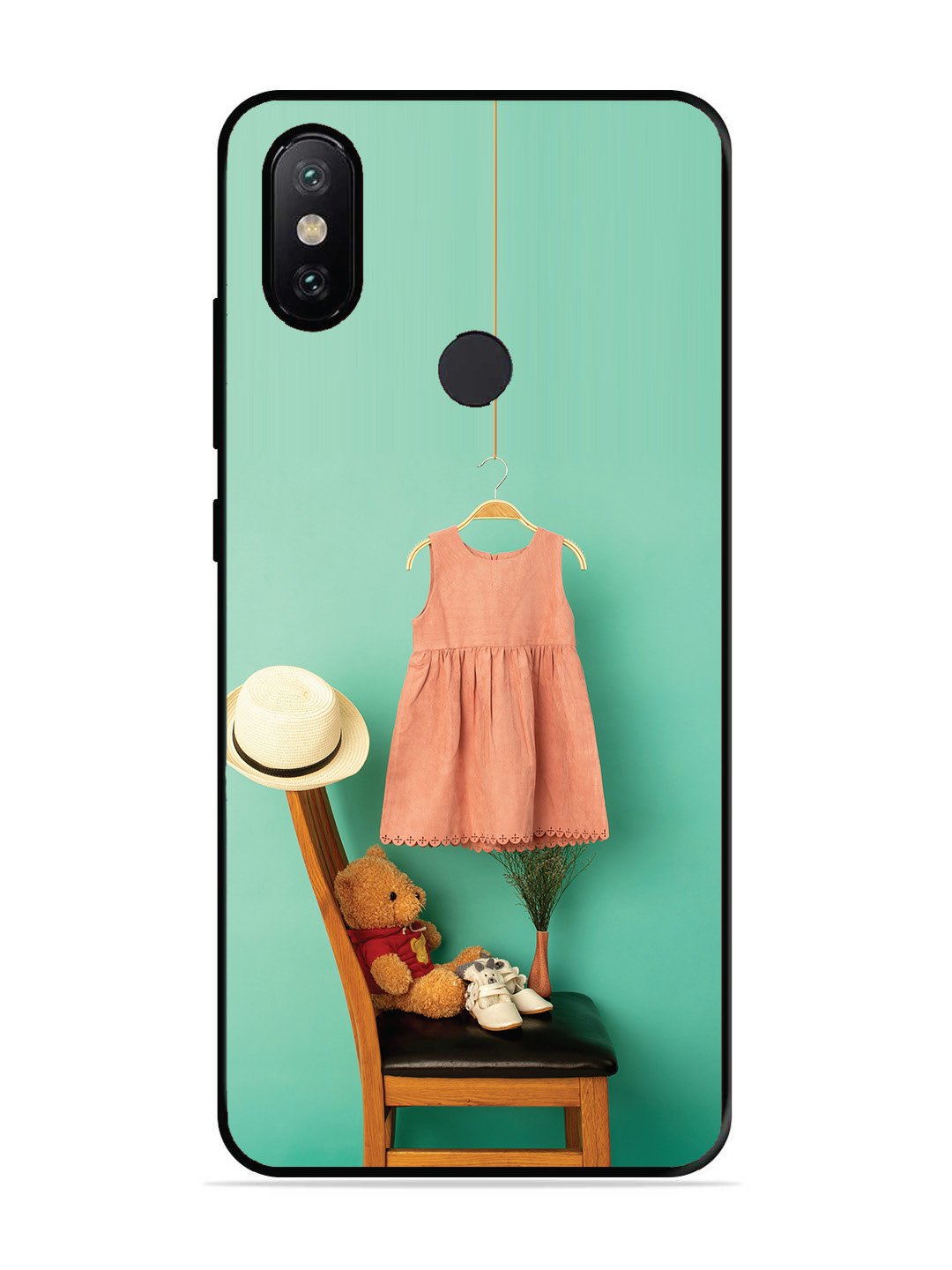 XIAOMI MI A2 Trendy dress for girl near toy bear