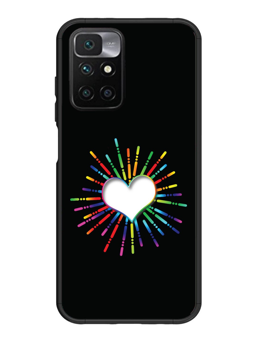 Xiaomi Redmi 10 Prime Colourful Heart on Black