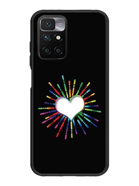 Xiaomi Redmi 10 Prime Colourful Heart on Black