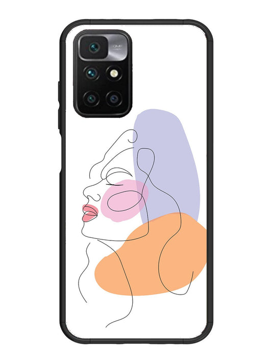 Xiaomi Redmi 10 Prime Line Art Girl Face