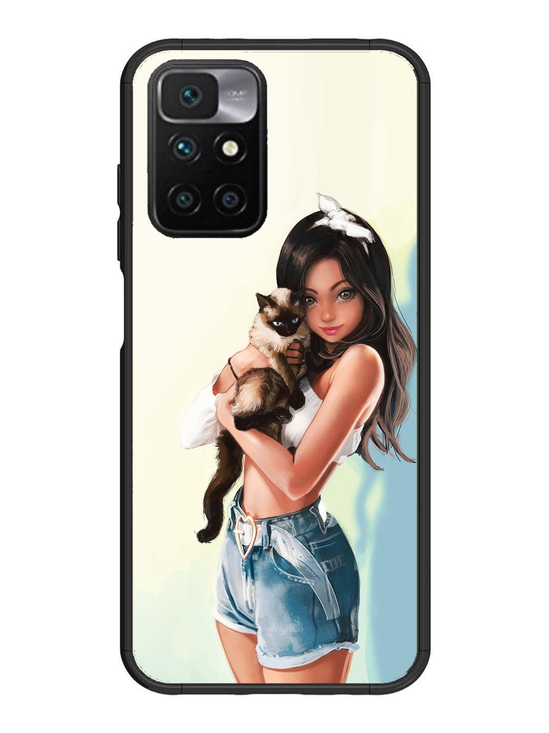 Xiaomi Redmi 10 Prime Cute Girl with Cat