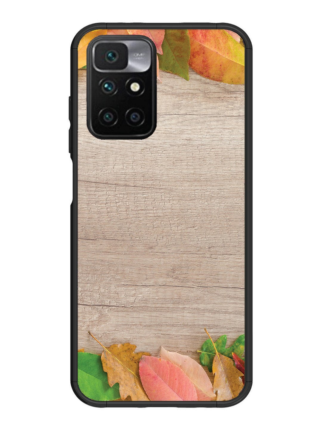 Xiaomi Redmi 10 Prime Autumn Leafs On Wooden Table