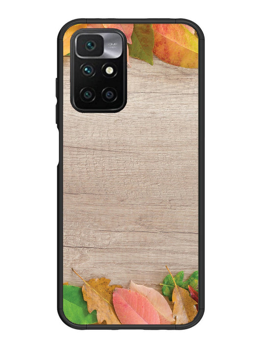 Xiaomi Redmi 10 Prime Autumn Leafs On Wooden Table