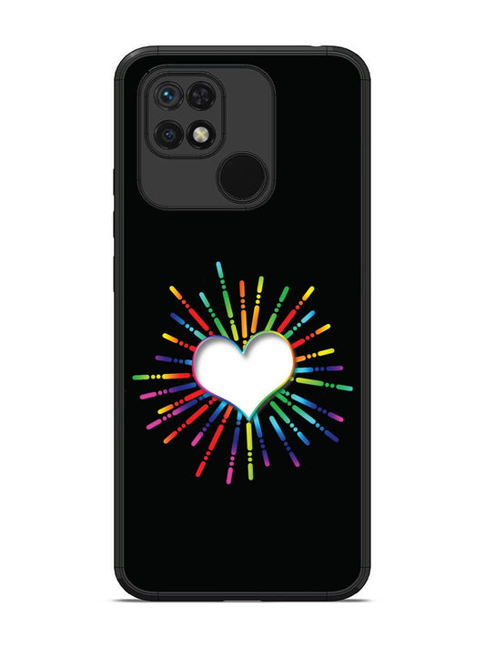 Xiaomi Redmi 10 Colourful Heart on Black