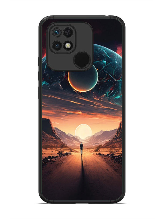 Xiaomi Redmi 10 Sunset with space scene