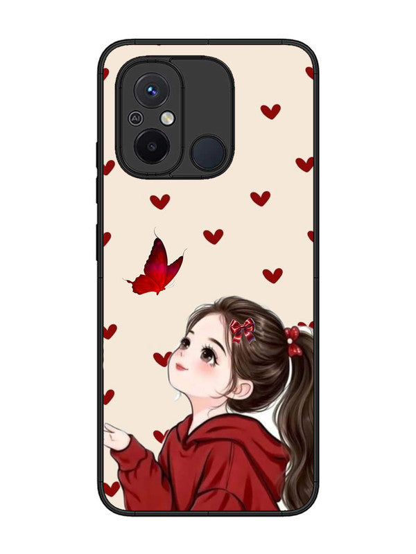 XIAOMI Redmi 12C Beautiful girl with red butterfly