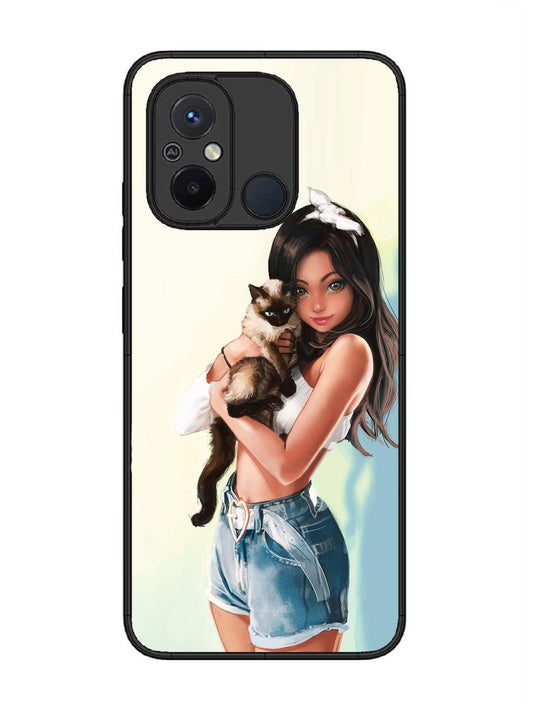 Xiaomi Redmi 12C Cute Girl with Cat