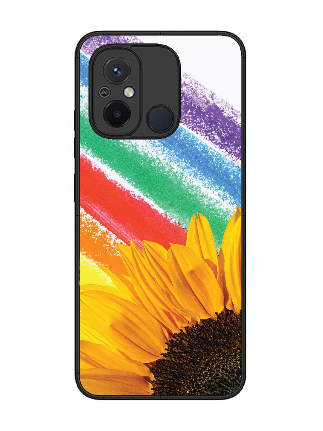 Xiaomi Redmi 12C Sunflower on Colourful Lines