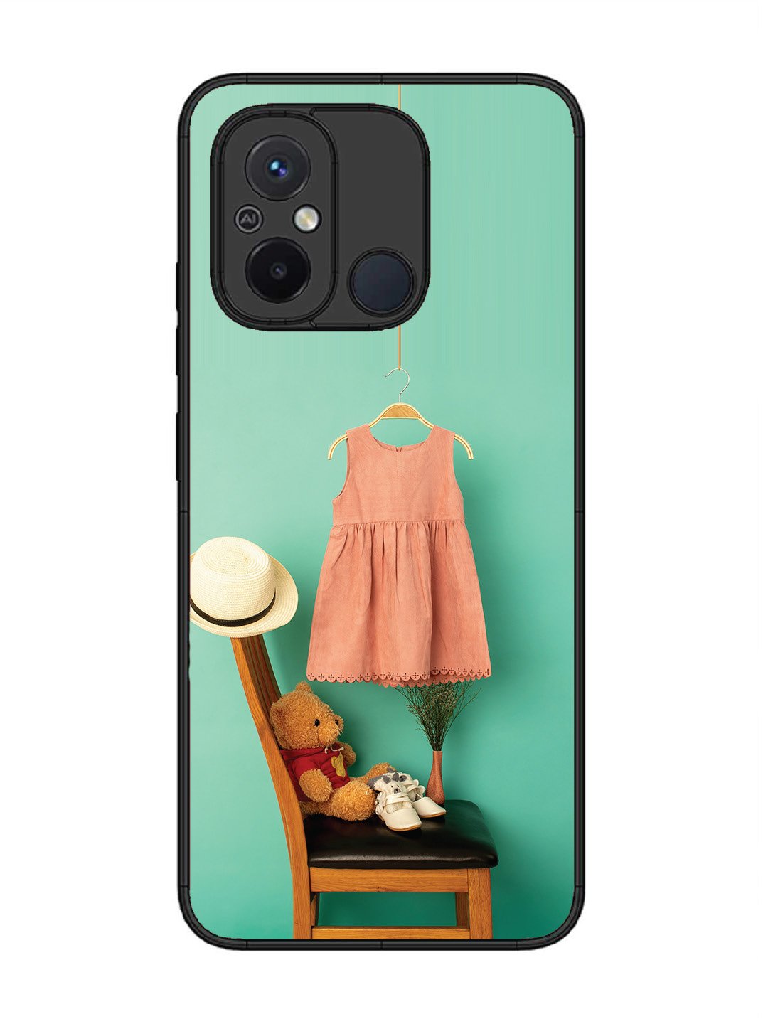 Xiaomi Redmi 12C Trendy dress for girl near toy bear