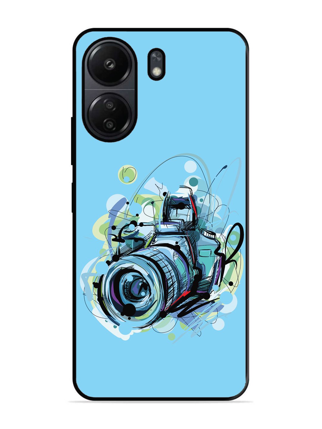 Poco C65 Camera Blue Background