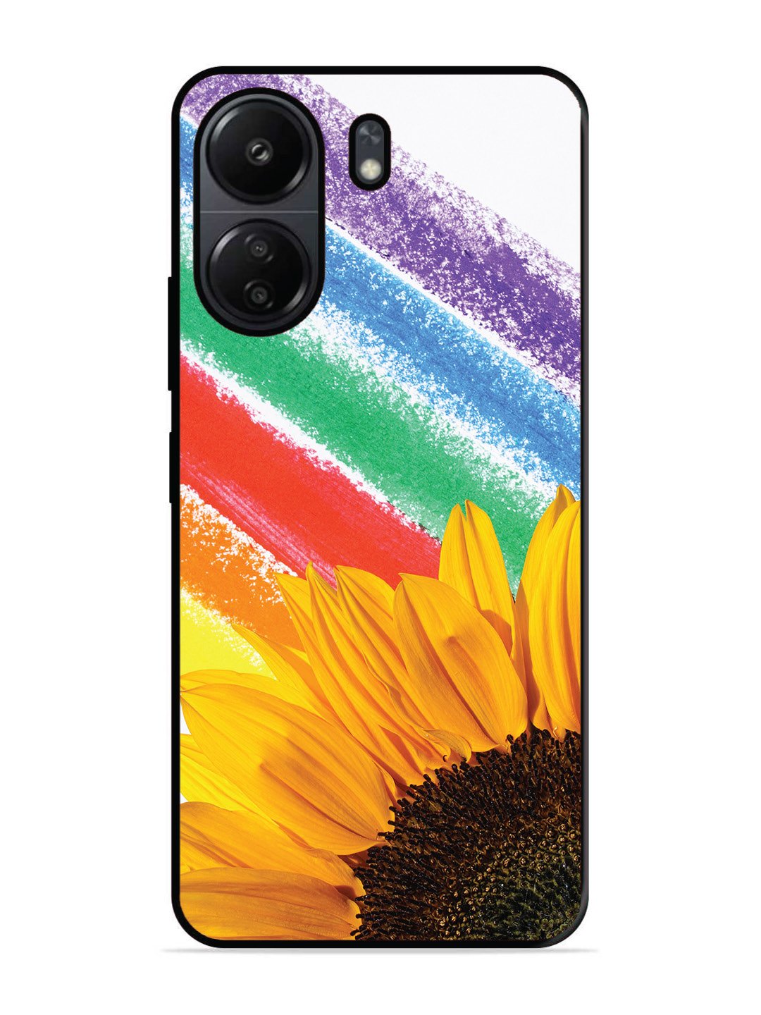 Poco C65 Sunflower on Colourful Lines