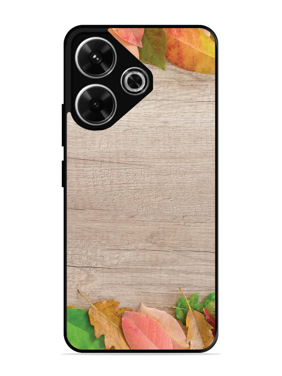 Xiaomi Redmi 13 5G Autumn Leafs On Wooden Table