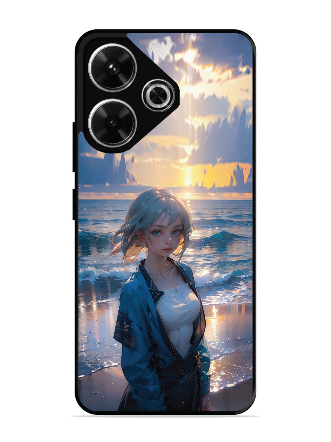 Xiaomi Redmi 13 5G Anime Girl Beach Ocean Waves