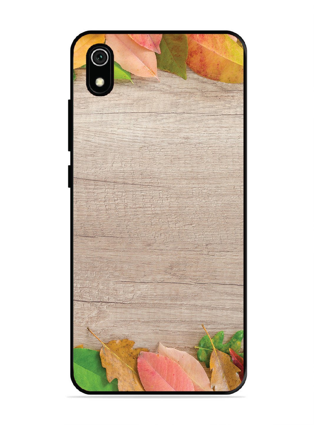 Xiaomi Redmi 7A Autumn Leafs On Wooden Table
