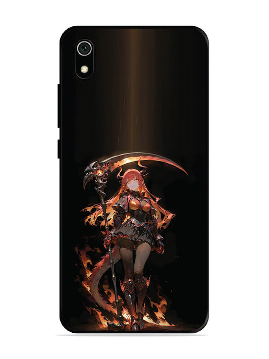 Xiaomi Redmi 7A anime-girl-sycthe-red-hair-horn