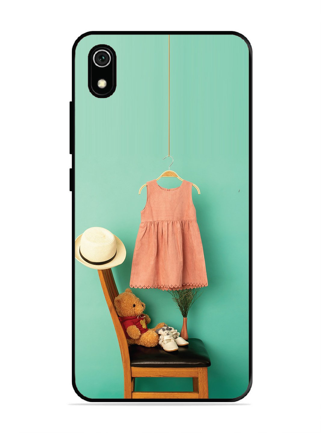 Xiaomi Redmi 7A Trendy dress for girl near toy bear