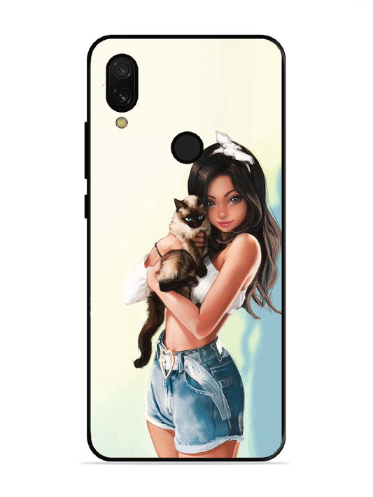 Xiaomi Redmi 7 Cute Girl with Cat