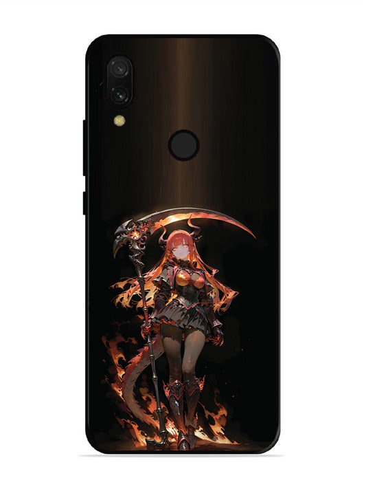 Xiaomi Redmi 7 anime-girl-sycthe-red-hair-horn