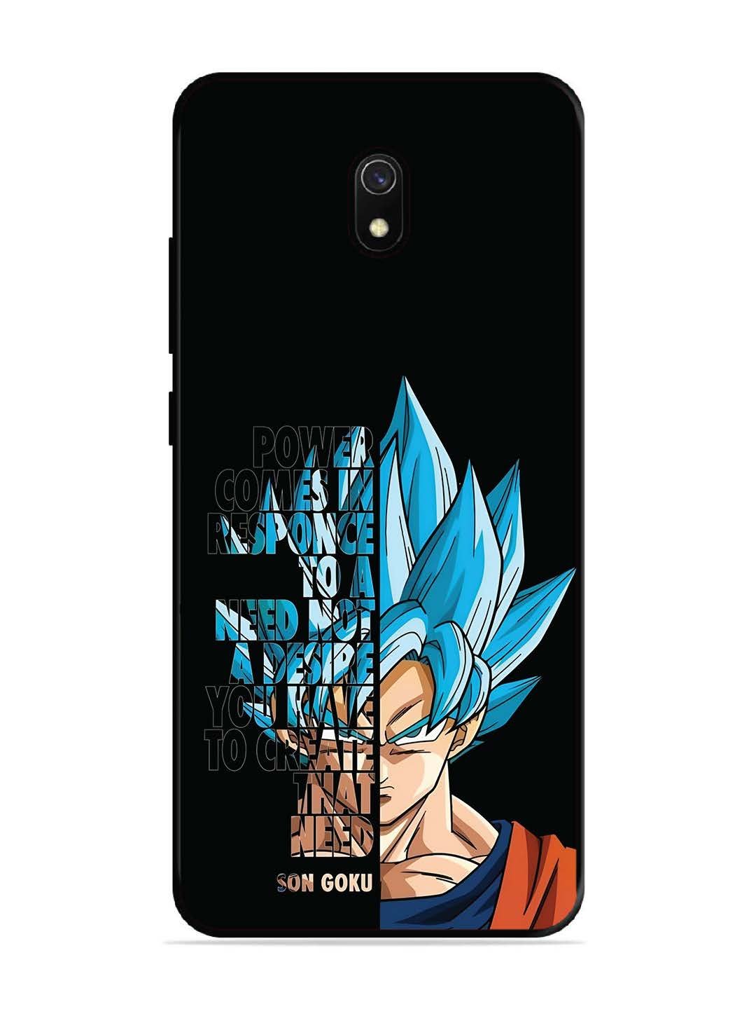 Xiaomi Redmi 8A Son of Goku Blue Motivational Art