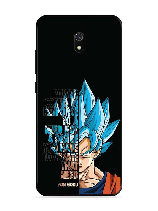 Xiaomi Redmi 8A Son of Goku Blue Motivational Art
