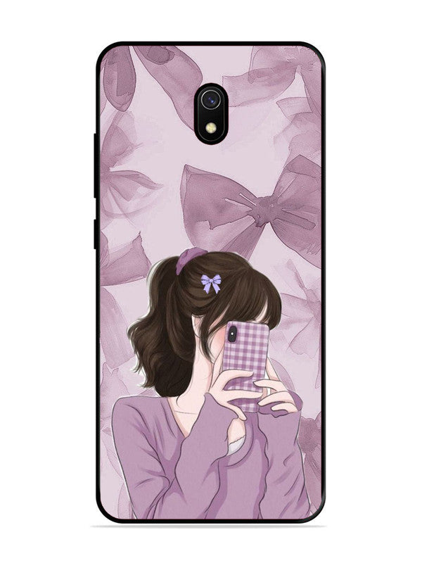 XIAOMI Redmi 8A Pinky Girl taking selfie