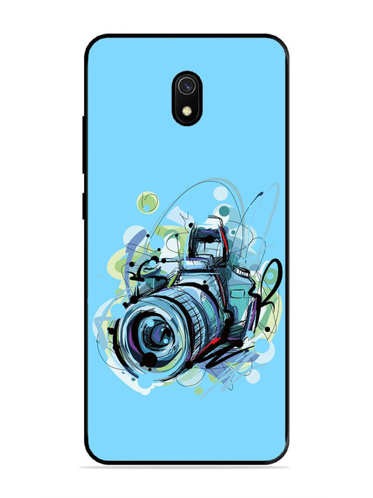Xiaomi Redmi 8A Camera Blue Background