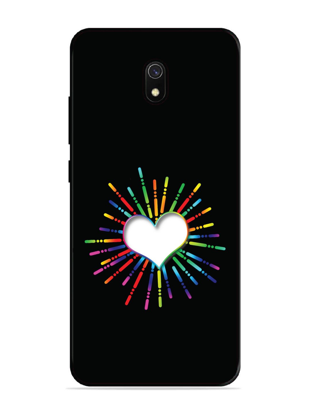 Xiaomi Redmi 8A Colourful Heart on Black
