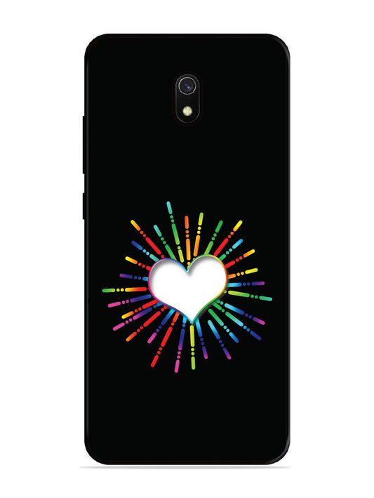 Xiaomi Redmi 8A Colourful Heart on Black