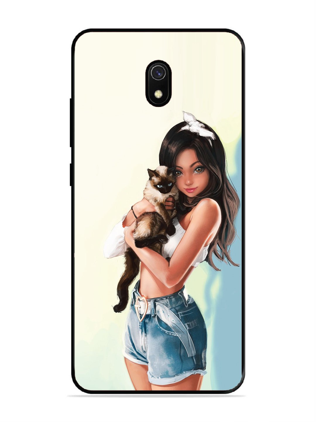 Xiaomi Redmi 8A Cute Girl with Cat